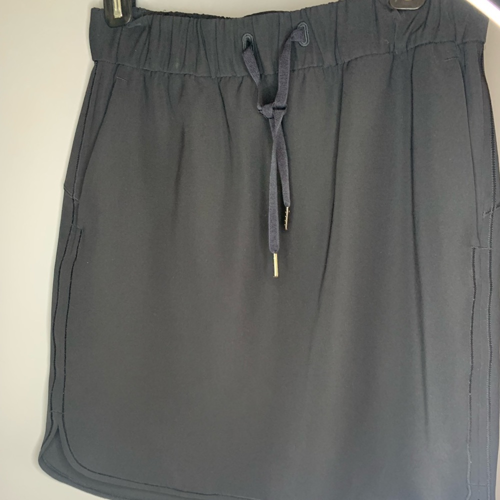 lululemon athletica Black Drawstring Mini Skirt